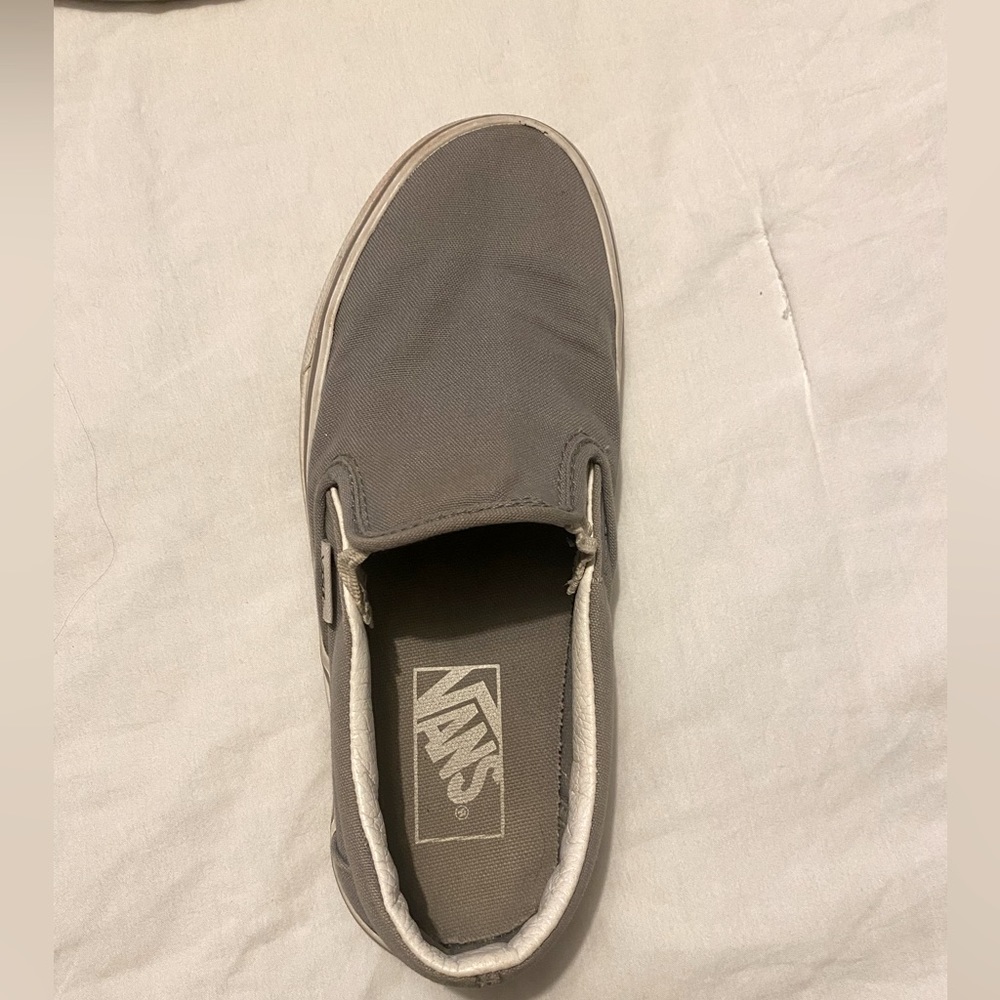 Gray slip on converse